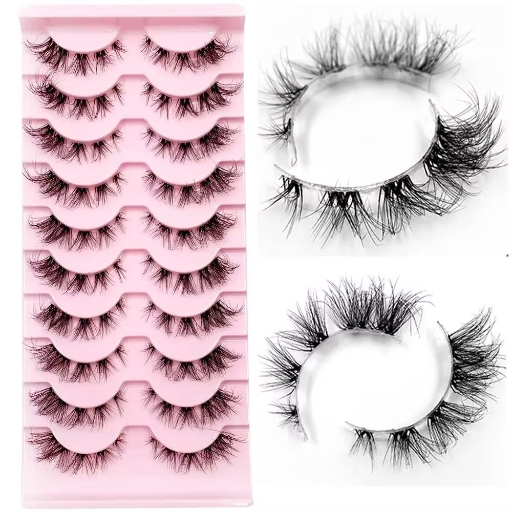 Eyelash Extension Cat Eye Wispy - Segmentierte Wimpern, Manga-Wimpern, 3D-Wimpern mit klarem