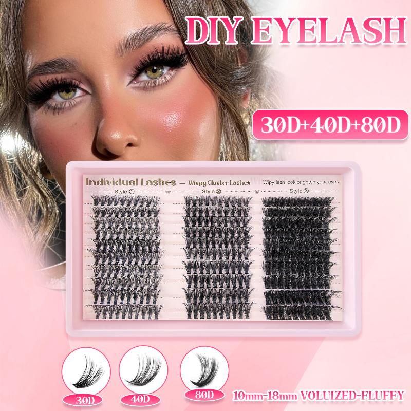 Eyelash Extension Volume Lashes - DIY Wimpernverlängerungs-Set mit Spikes Einzelwimpern 30/40/80D