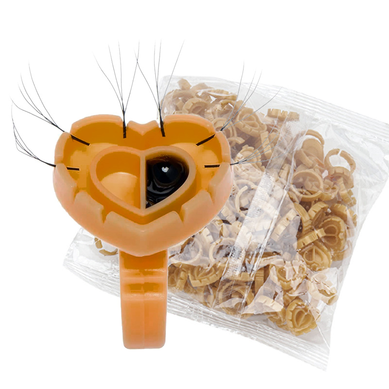 Eyelash Extension Volume Lashes - 500 Stück Kleberringe für Wimpernverlängerung, Wimpernkleber-Halter