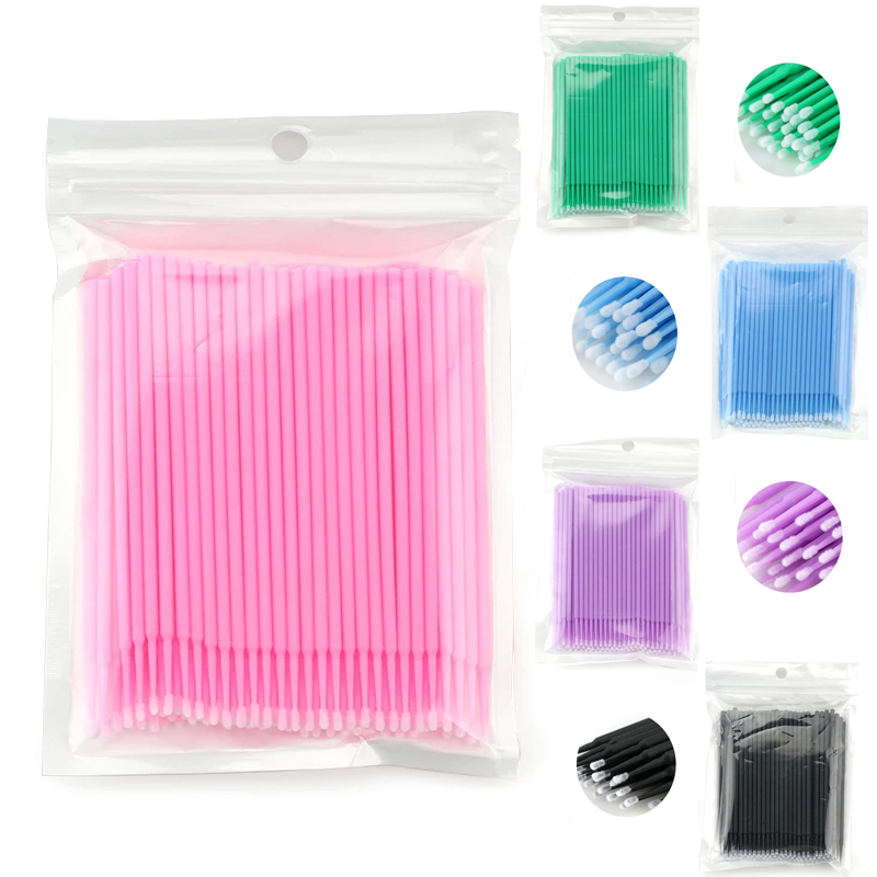 Eyelash Extension Removal - 50/100PCS Einweg Micro Pinsel Wimpern Verlängerung