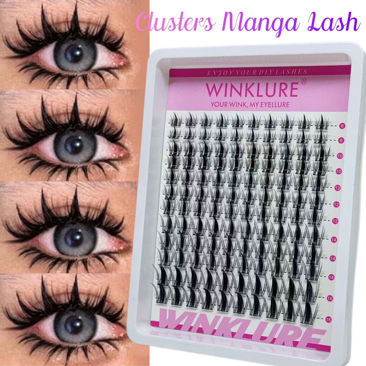 Eyelash Extension Anime - WINKLURE Manga Lash Clusters Kit Katzenwimpern