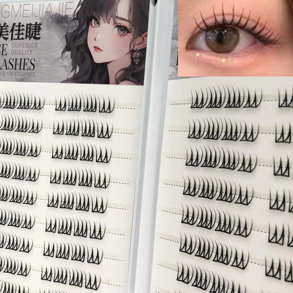 Eyelash Extension Korean - U-förmige, kleberfreie falsche Wimpern, großes Fassungsvermögen,