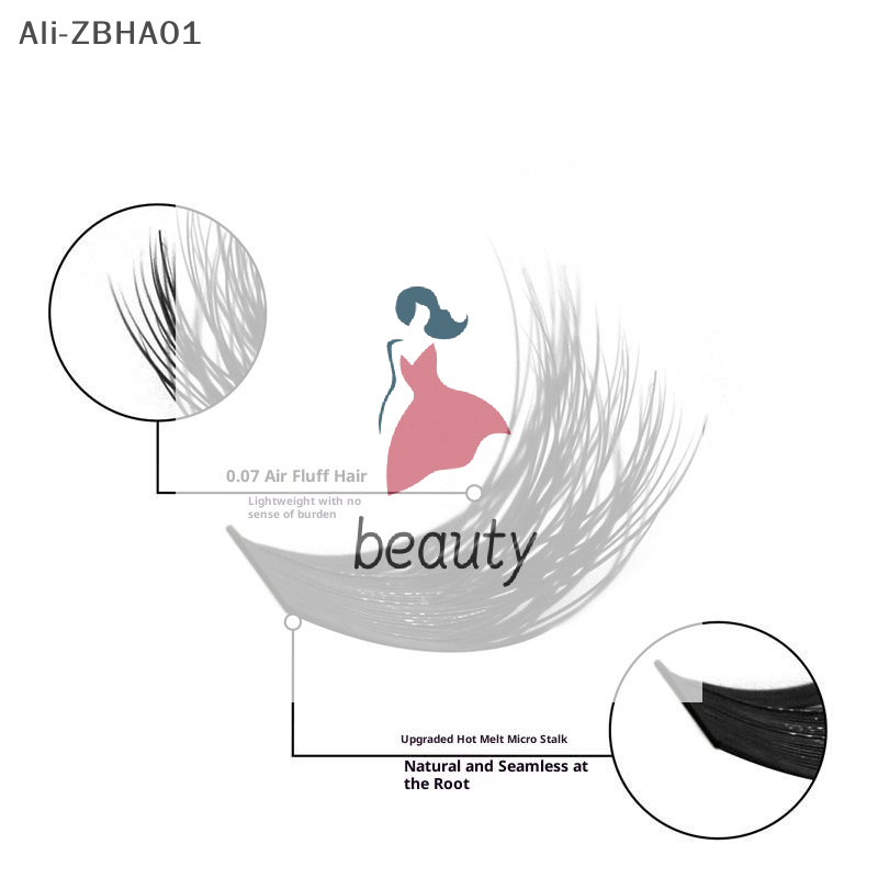 Eyelash Extension Volume Lashes - 3D Faux Mink Wimpern Wispy Wimpernverlängerung