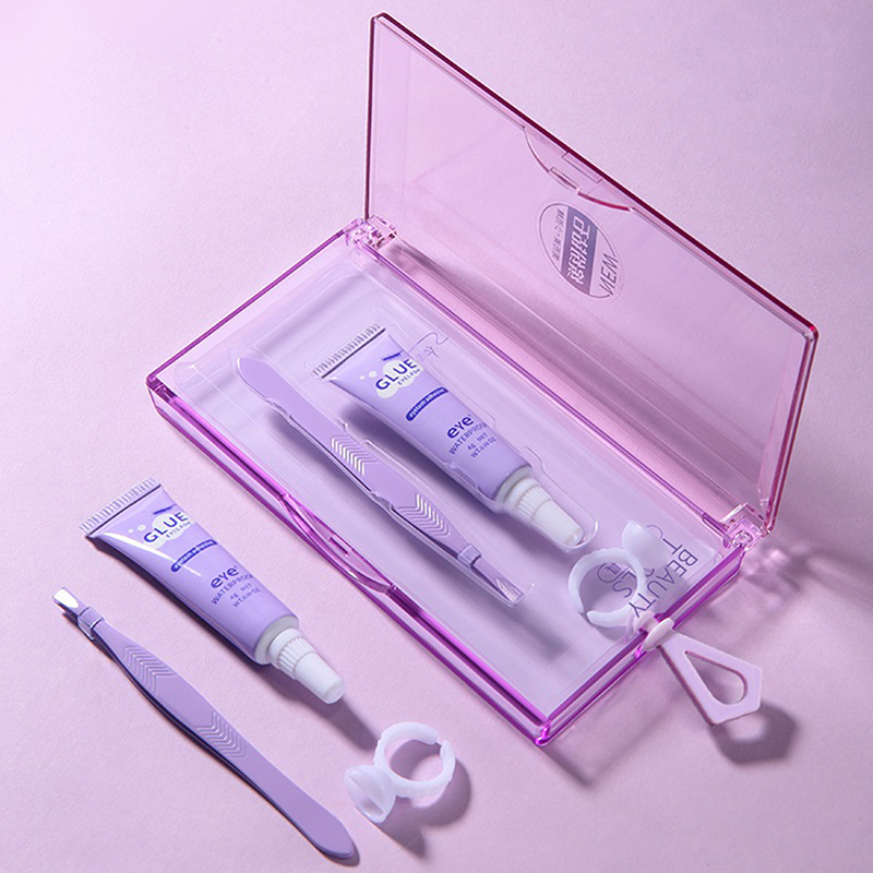 Eyelash Extension Eye Irritation - Wimpernkleber mit Pinzetten-Set, wasserfest, schnell trocknend,