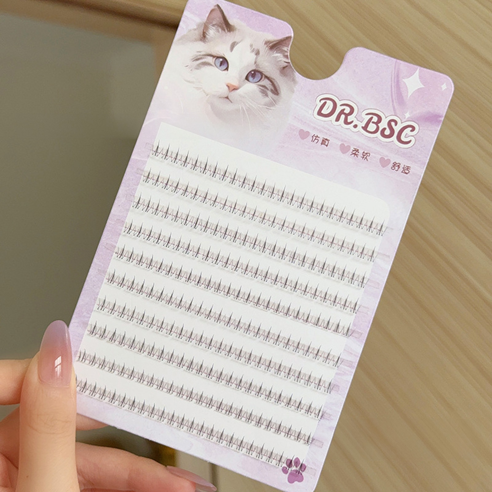 Eyelash Extension Korean - Falsche Wimpern mit dünnem Band unten