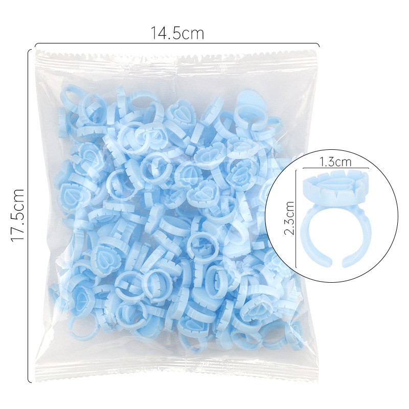 100Pcs Einweg Kleber Ring Halt – Eyelash Extension Volume Lashes Bewertung und Preis