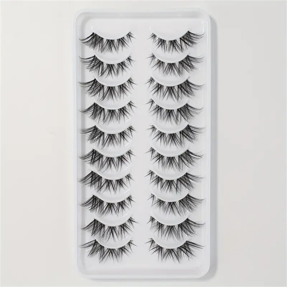 10 Paar falsche Wimpern, Clust – Eyelash Extension Cat Eye Wispy Bewertung und Preis