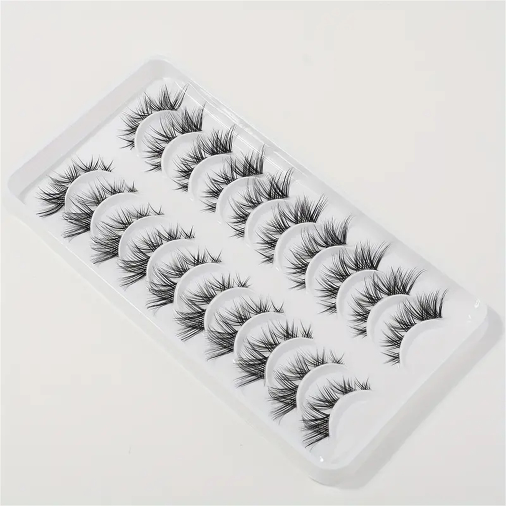 10 Paar falsche Wimpern, Clust – Eyelash Extension Cat Eye Wispy Bewertung und Preis