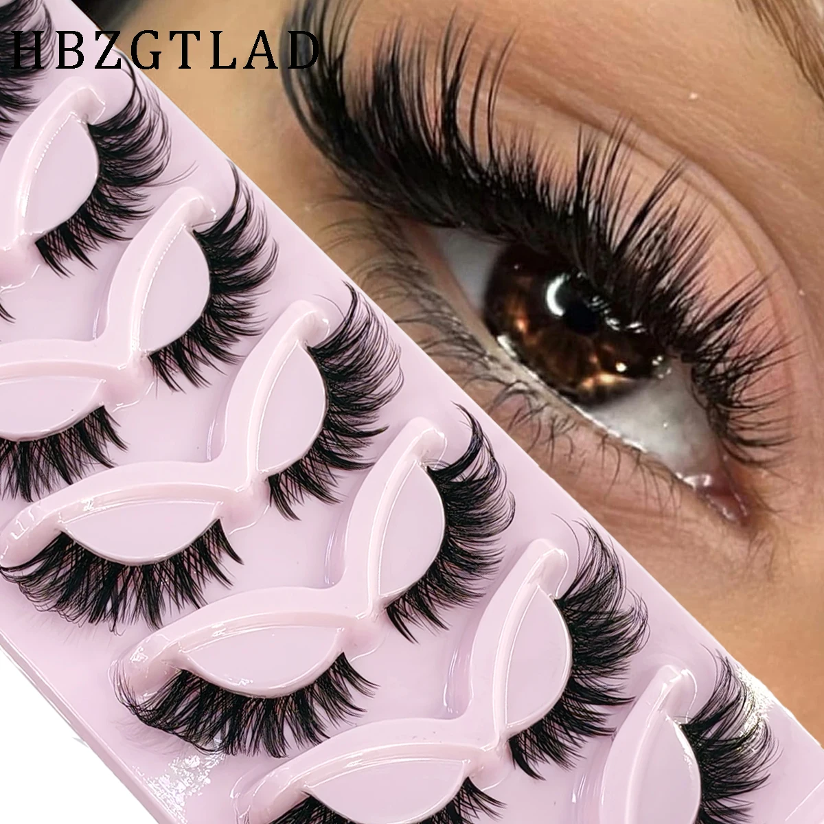 HBZGTLAD 7 Paar Spiky Fox Eye  – Eyelash Extension Cat Eye Wispy Bewertung und Preis