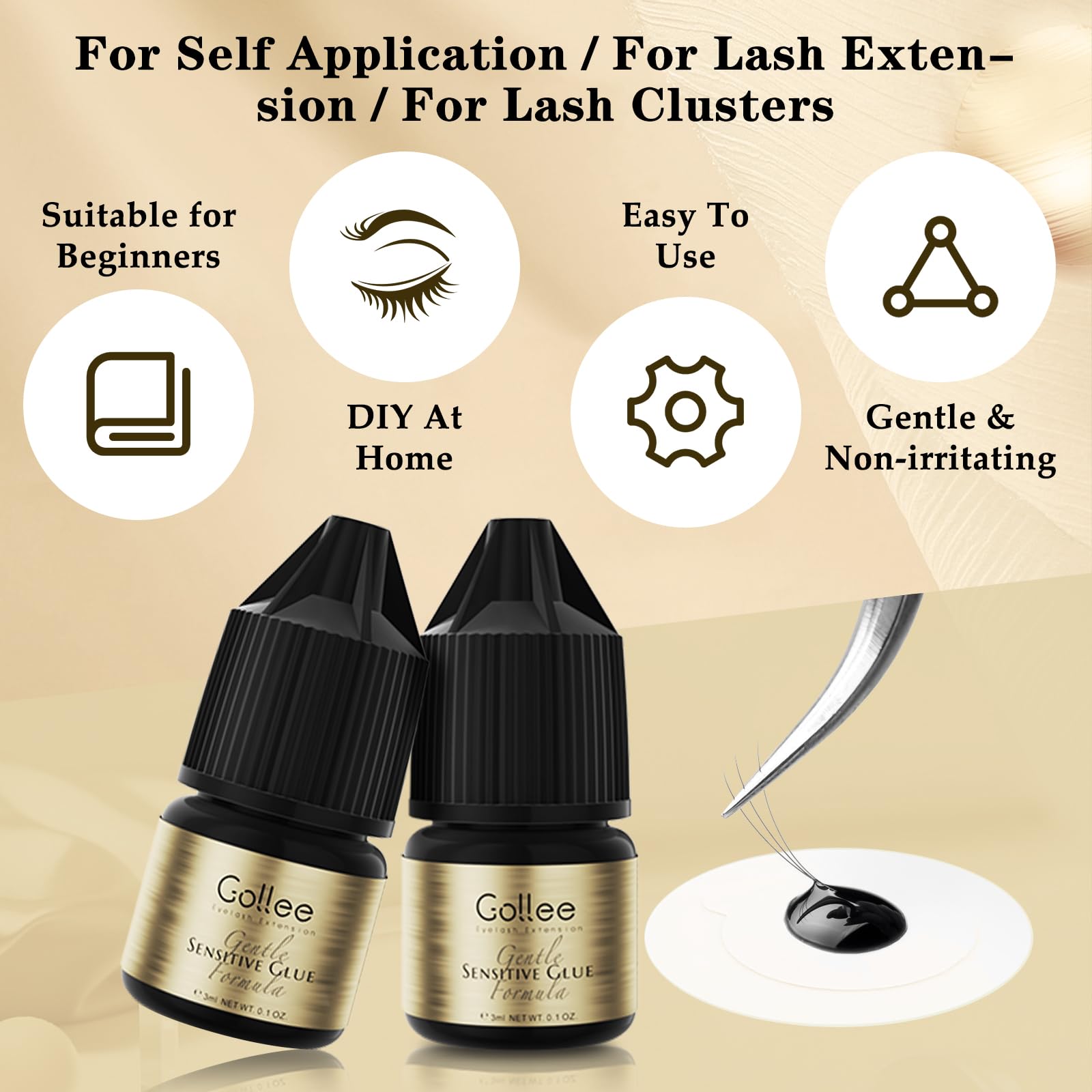 Gollee Wimpernkleber, gruppier – Eyelash Extension Eye Irritation Bewertung und Preis